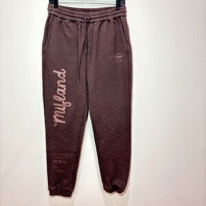 Mifland Joggers Sweatpants Men M Brown Drawstring Thick Cotton Streetwear Lounge